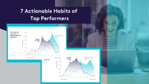 Image preview with graphs of research on the habits of top performing salespeople