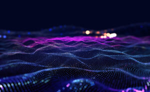 reveneu data analytics 3D illustration with purples and blues