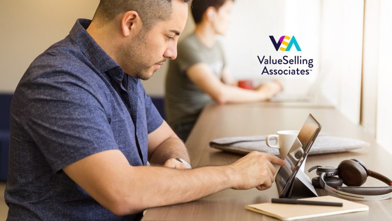 Sales Professional Attending Virtual Sales Training from VSA