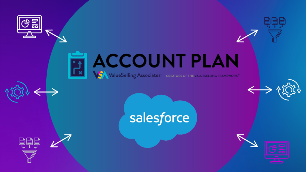 blue and purple image with compute and data icons showing the integration between vsap and salesforce