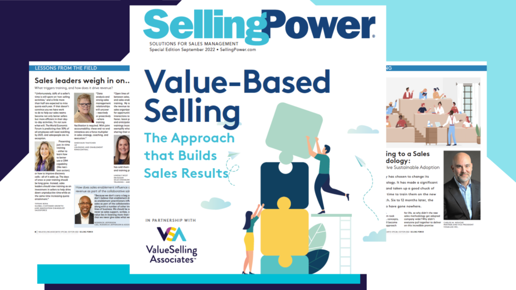 cover of value-based selling special edition featuring sales leaders